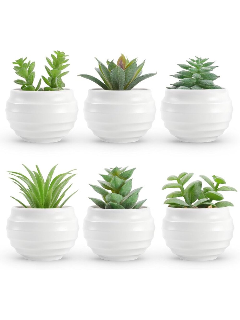 New 6 Pack Succulents Fake Plants for Bedroom Bathroom Home Decor